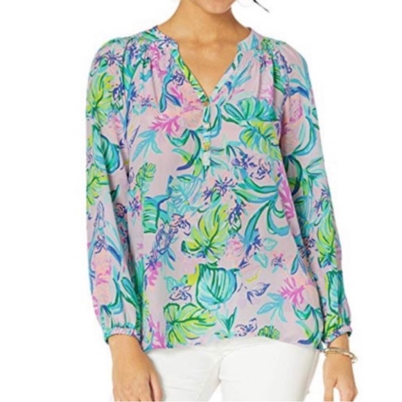 Lilly Pulitzer Elsa Top "Mermaid In The Shade" - Picture 2 of 8